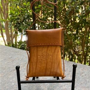 Pressed Brown Leather “Kravitz” Bag